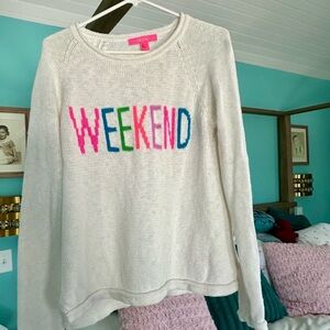 Colorful 'Weekend' Sweater